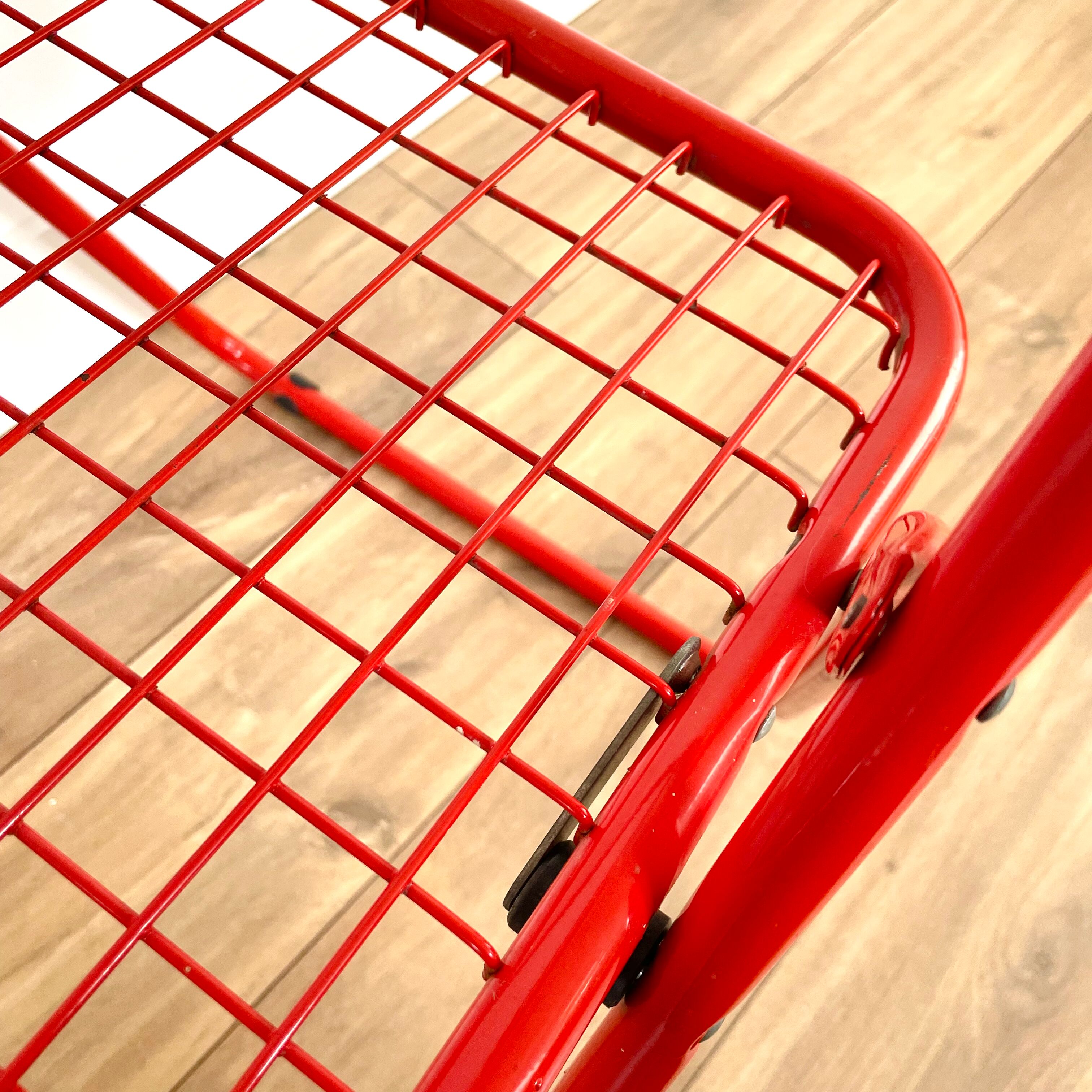 Vintage ikea red metal folding chair