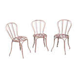Set of 3 garden chairs