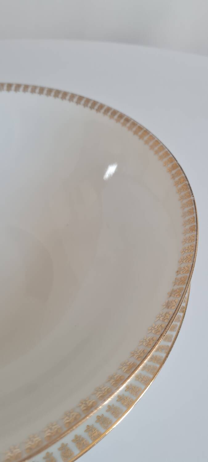 Pair of Limoges porcelain salad bowls