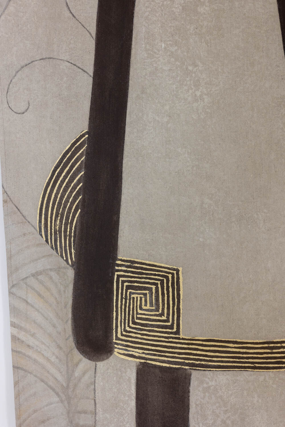 Art Deco style painted canvas. Contemporary work.