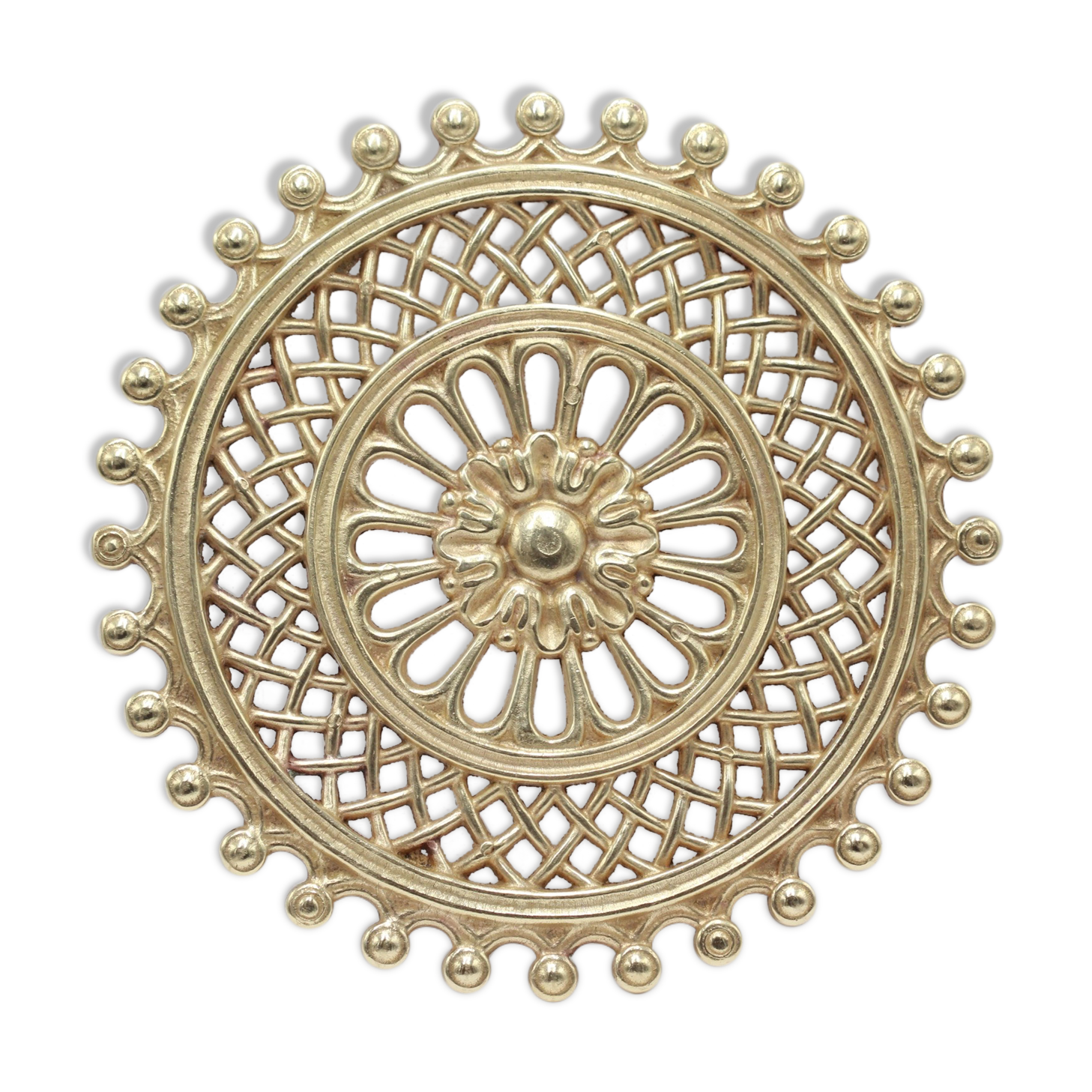 Vintage brass rosette table mat