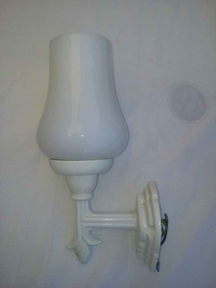 Pair of white wall sconces