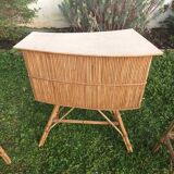 Bar en rotin vintage