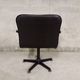 Vintage 70s swivel office chair in skai and black metal