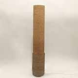 Fiberglass and rattan floor lamp