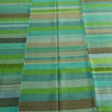 7x9 Shades Of Green Vintage Kilim Rug, 213x281Cm
