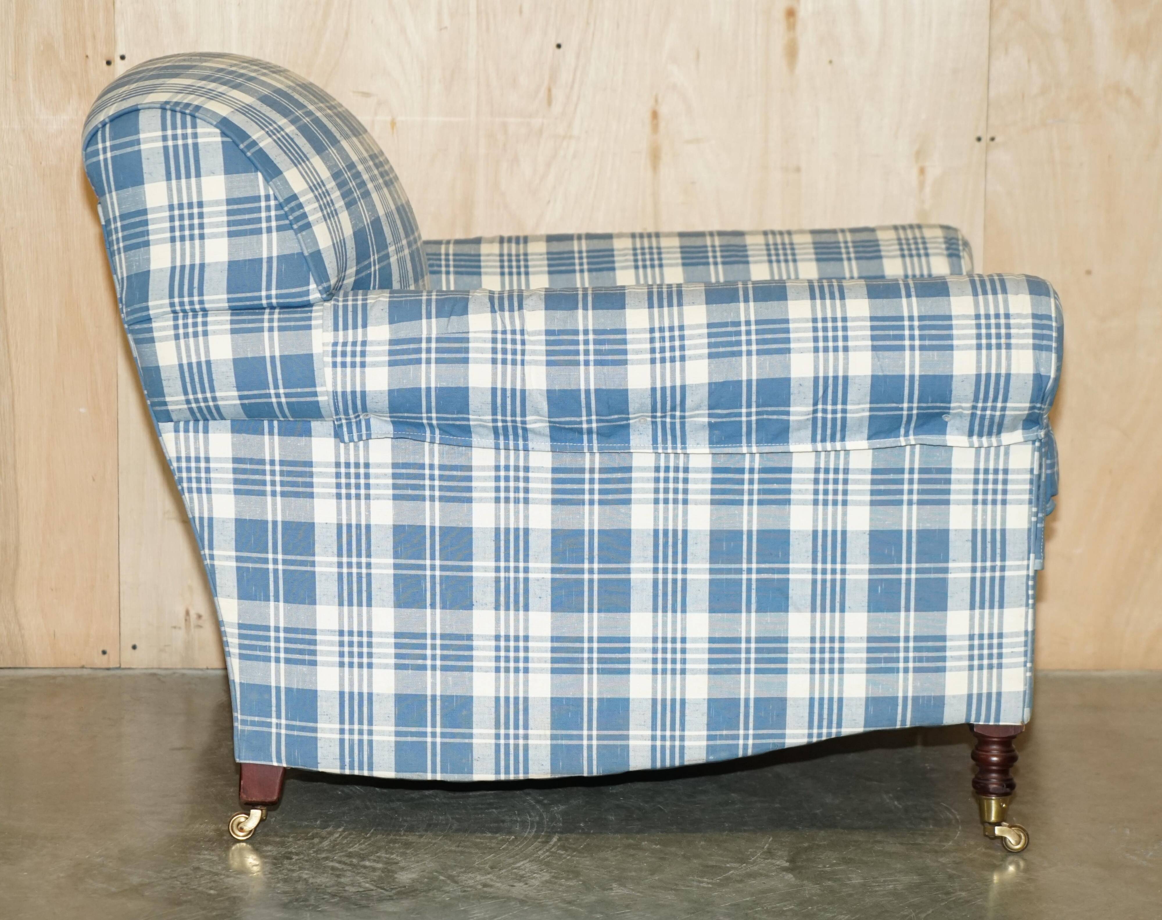 Signature Chelsea Armchair on Wheels with Twisted Armrests Large Model George Smith