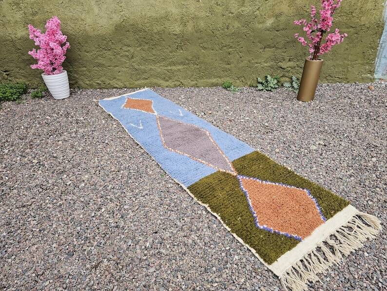Moroccan runner rug 300cm x 70cm