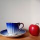 Blue cup Digoin Sarreguemines