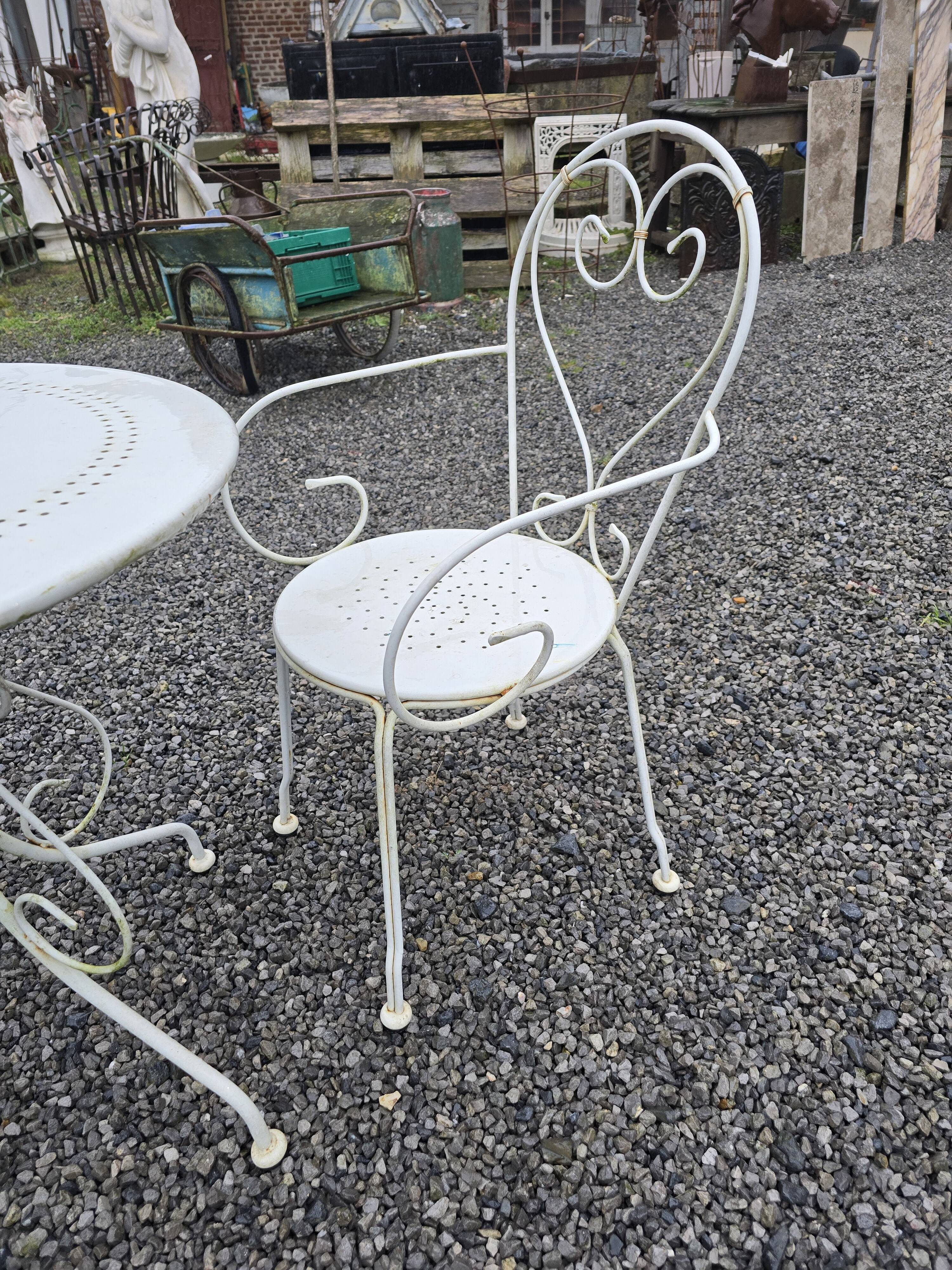 Wrought iron garden furniture