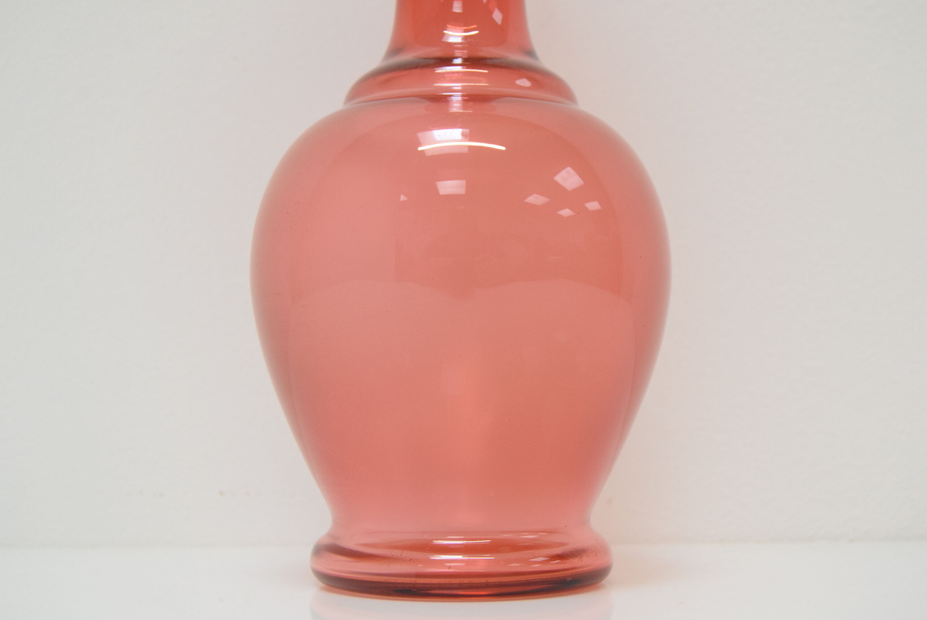 Art Czech glass vase, by Glasswork Novy Bor, 1950s