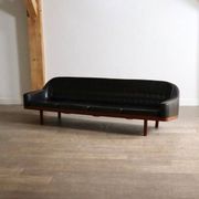 Canapé Arne Halvorsen '2010' en cuir noir, Norvège, années 1960.