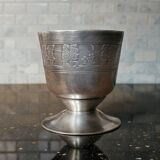 Silver-plated metal egg cup
