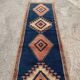 Taznakht blue moroccan wool runner rug