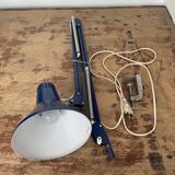 Vintage, architect lamp, articulated lamp, Twist brand, Model T1, 1970s, blue, décor