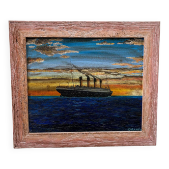 Titanic oil painting