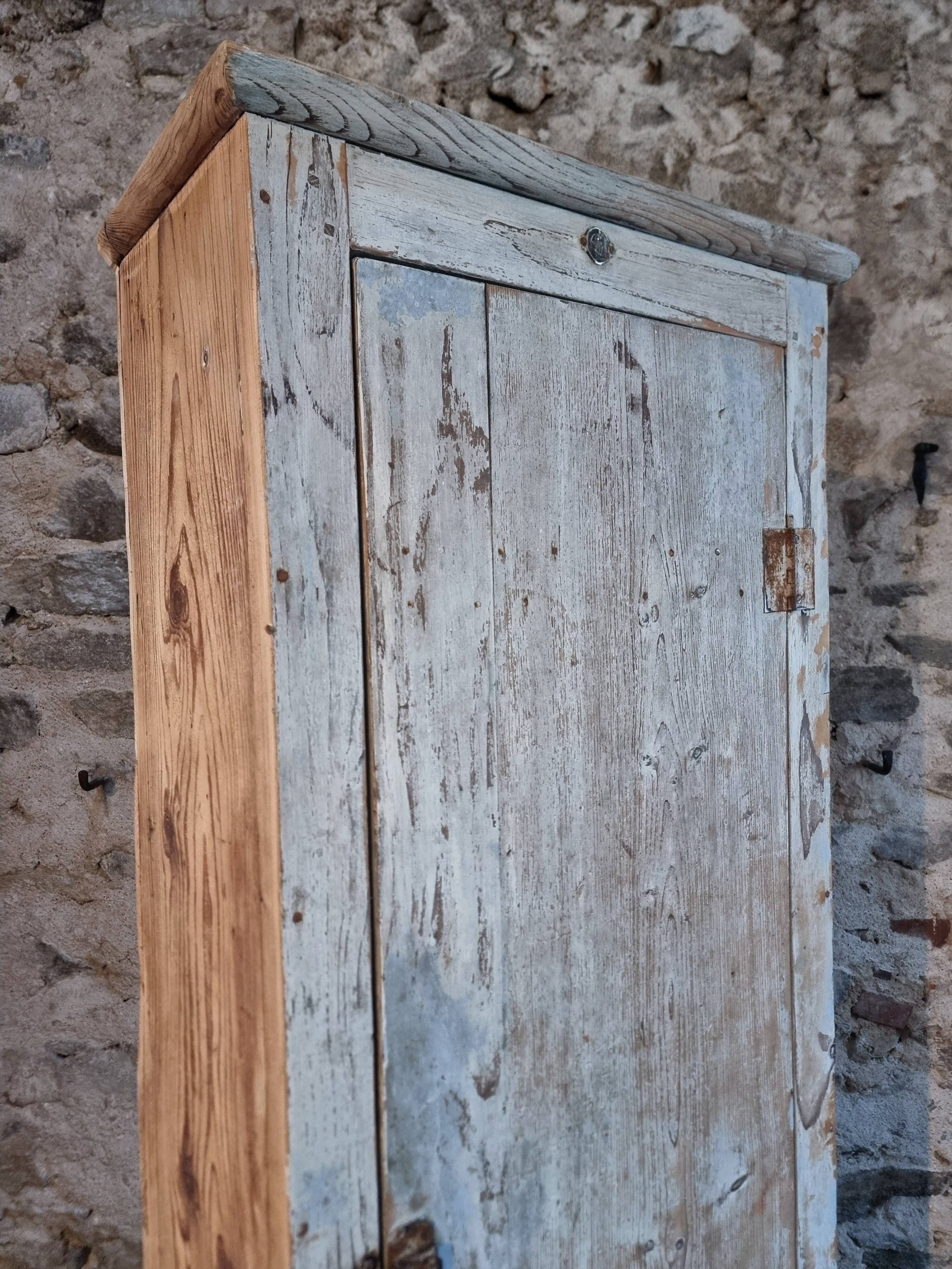 Antique French workshop cupboard – 1900-1920 – Narrow bonnetière