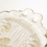 Glass swan cake dish