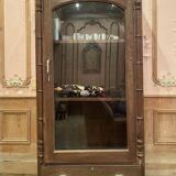 Colonial style teak display cabinet