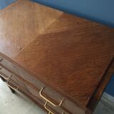 Vintage 1950's chest of drawers in golden oak