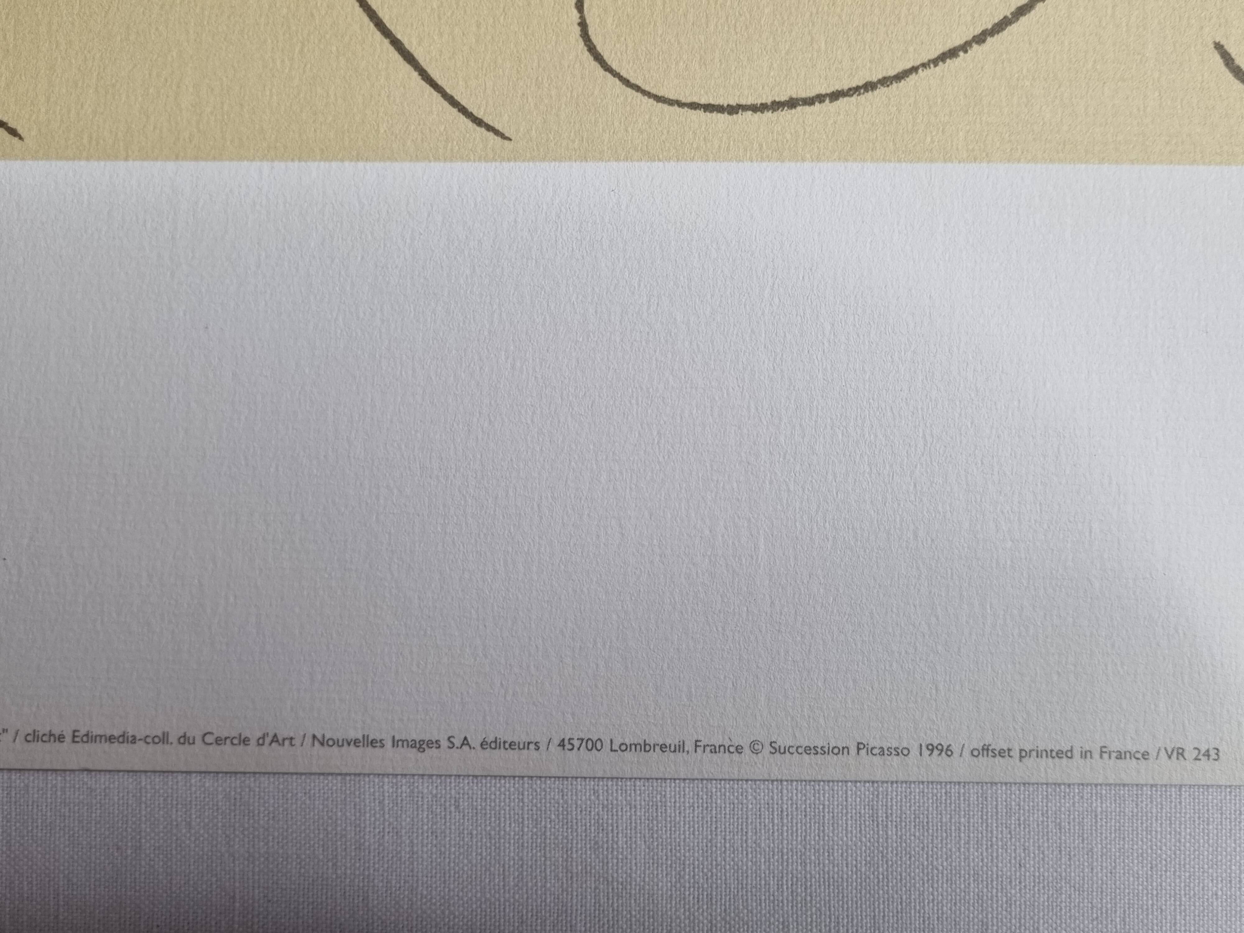 Vintage offset print after Pablo Picasso, "The Face of Peace", 40 x50 cm