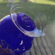 Vase italien en verre soufflé d'art