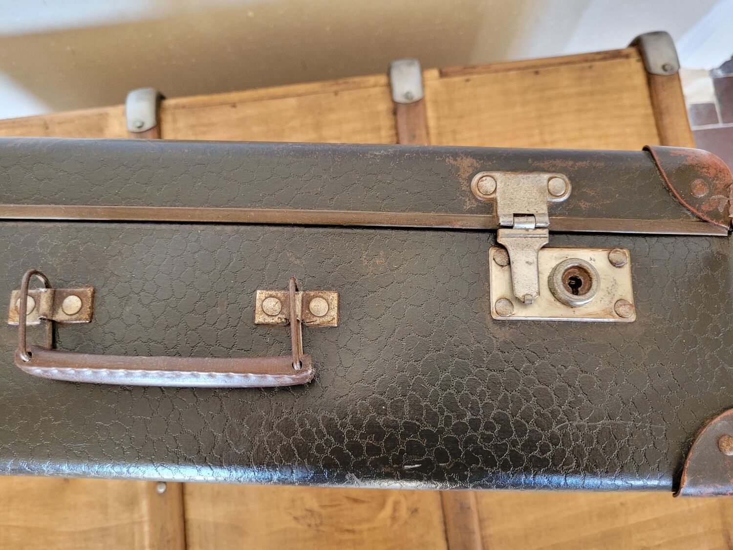Antique cardboard suitcase