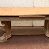 Renaissance style table in solid oak, 20th century