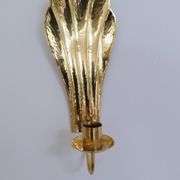 Pair of Art Deco Wall Candle Holders in Brass Holmström, Arvika, Sweden, 1950s