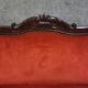 Sleeper or bench from the Charles X period in richly carved mahogany.