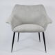 Fauteuil vintage "coquille", rembourré, Allemagne, années 60, tissu gris