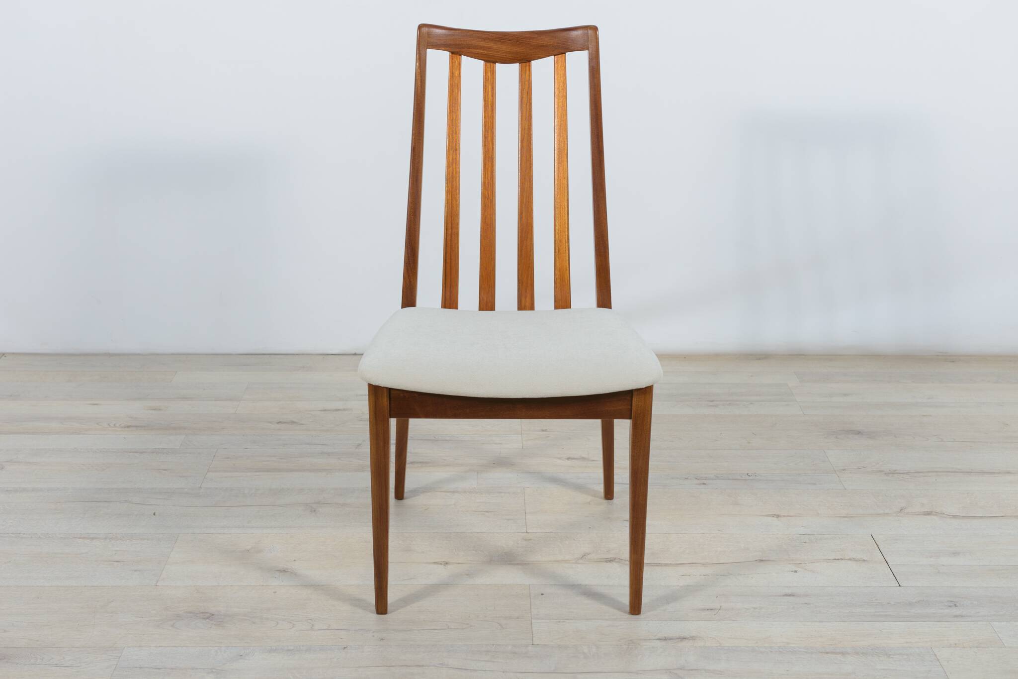 Mid-century teak and fabric dining chairs by Leslie Dandy for G-Plan, 1960s, set of 8