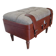 Unique-small vintage bench-ottoman-stool-colonial style - suitcase