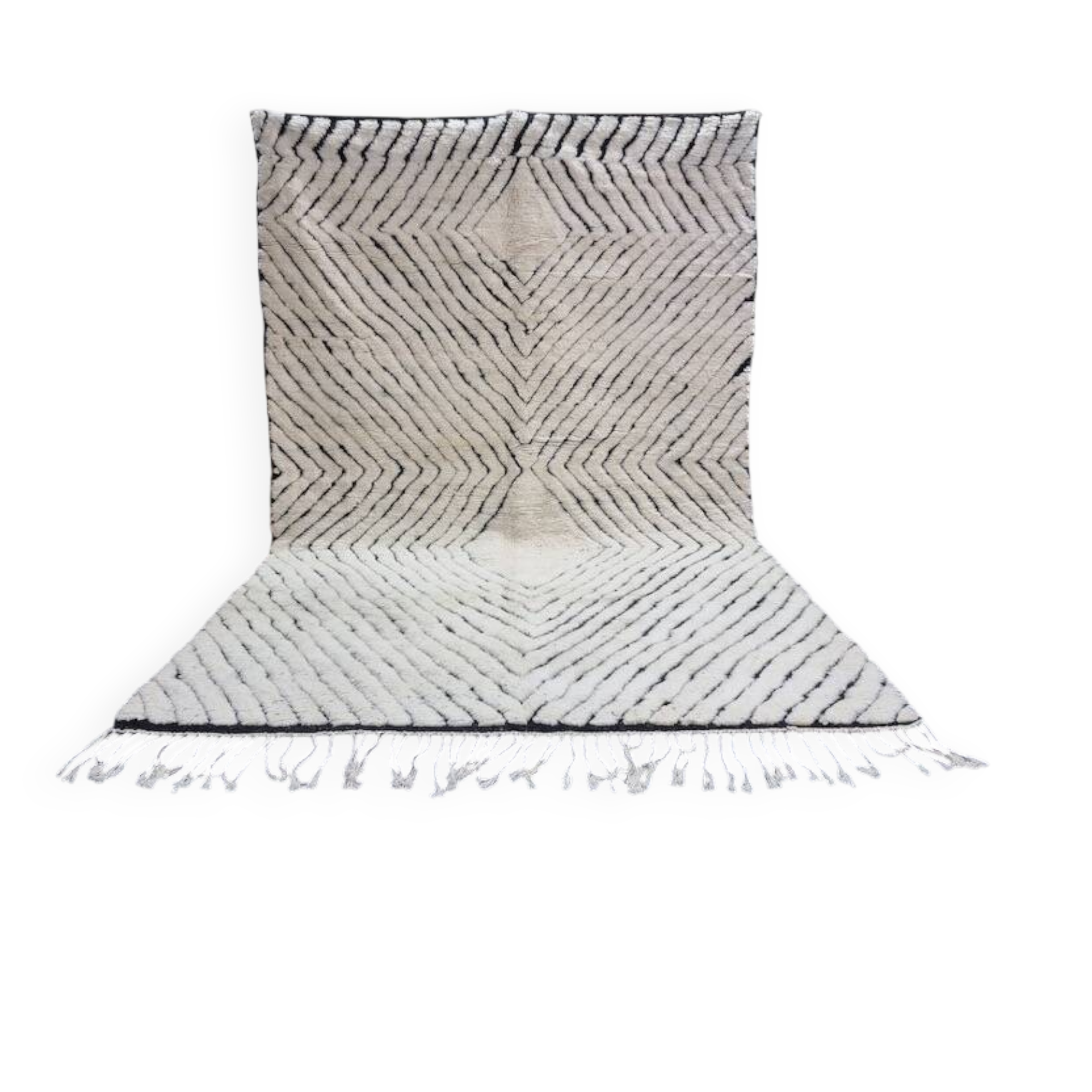 Handmade natural pure wool rug, size 200 x 300 cm