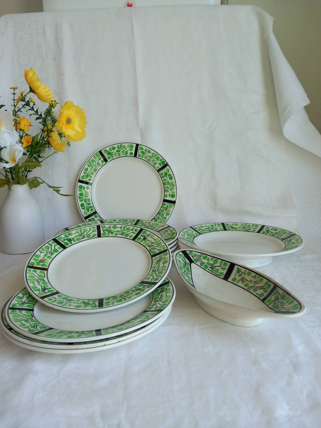 Old service Sarreguemines Digoin model Reinette Art