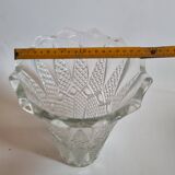 Transparent crystal/glass vase h30 cm