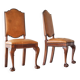 Paires rares de chaises 't Woonhuys Amsterdam cuir patiné, années 1920