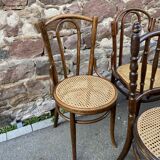 Set of 10 Thonet Fischel restaurant bistro chairs mismatch b