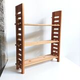 Vintage brutalist solid wood shelf