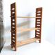 Vintage brutalist solid wood shelf