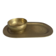 Empty pocket ensemble and bowl in solid brass signed Giò Lanciani.