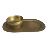 Empty pocket ensemble and bowl in solid brass signed Giò Lanciani.