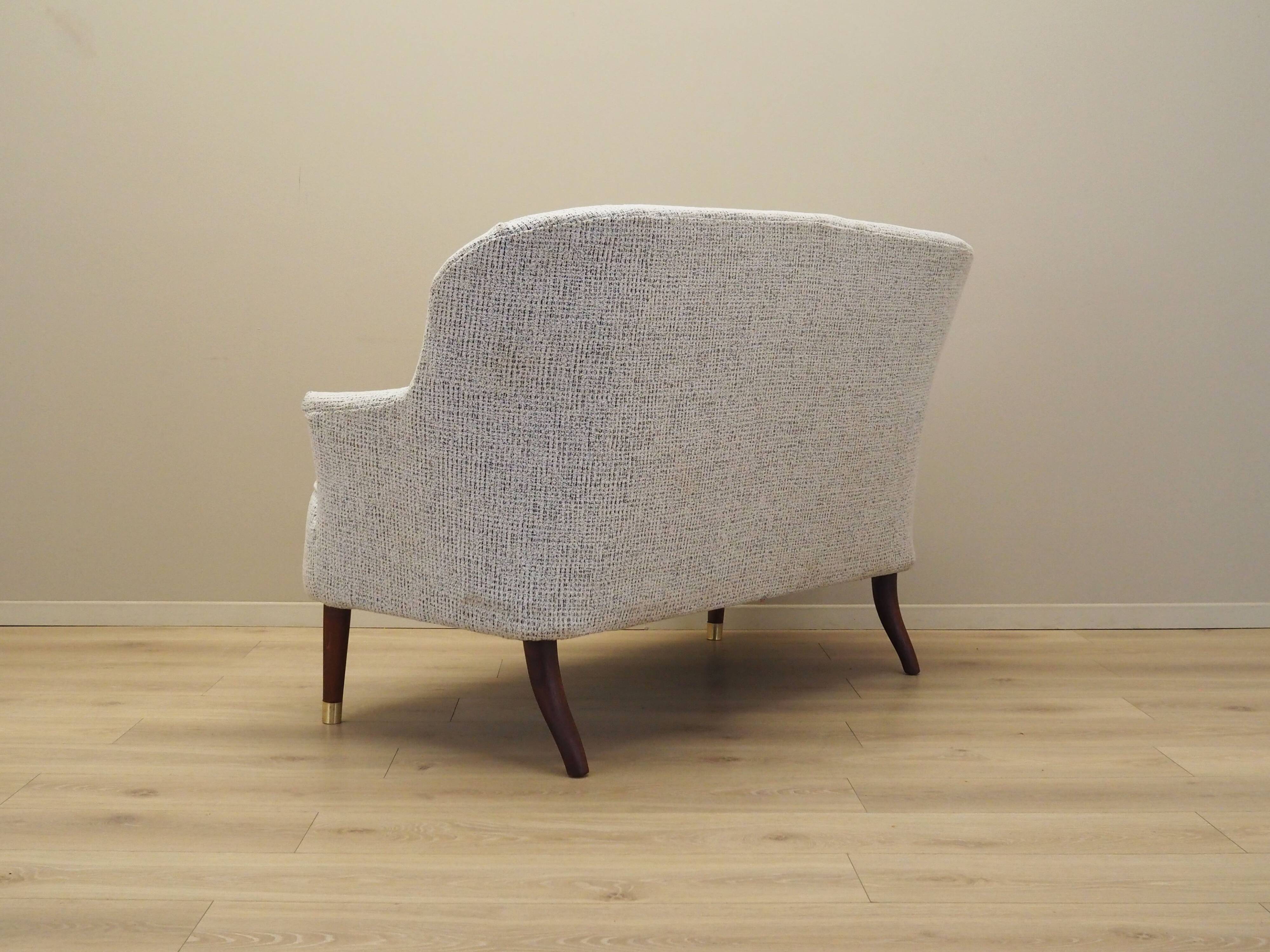 Sofa white melange, Italian design, 1960s, production: Italy