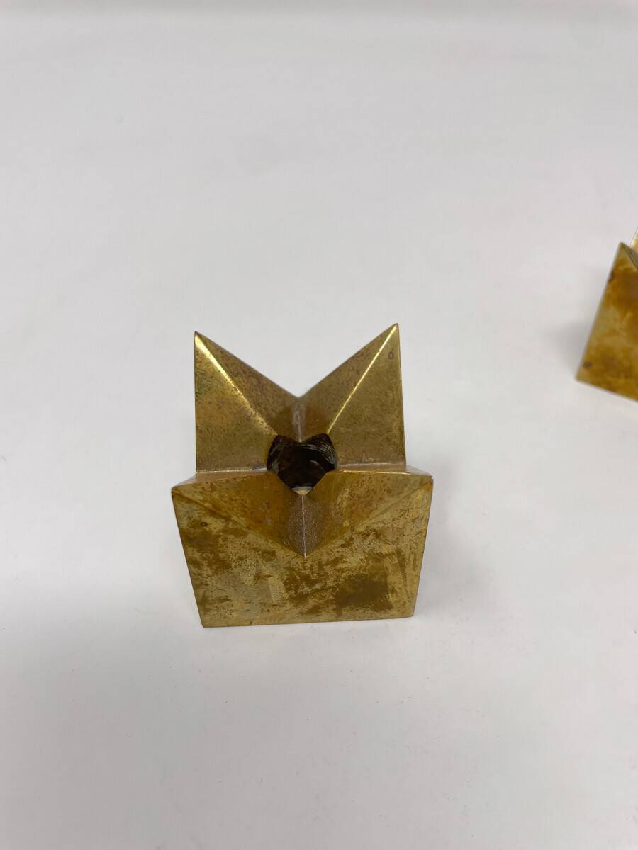 Mid-Century Modern Pair of Candlesticks by Pierre Forssell for Skultuna, 1960s