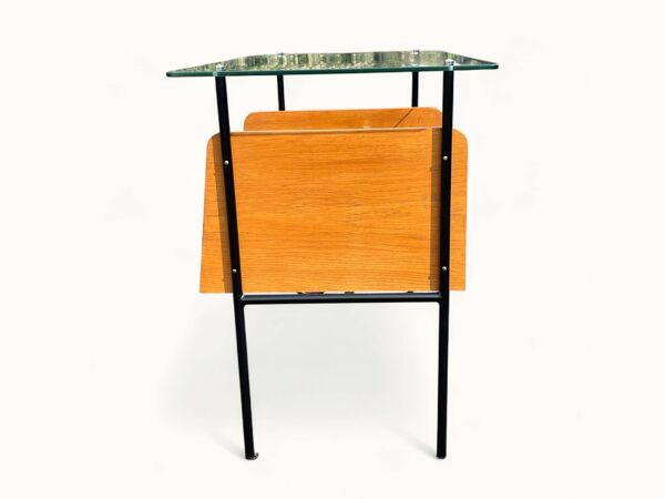 Bureau moderniste – Azzano Frères – dlg Jacques Hitier – Chêne, verre et fe