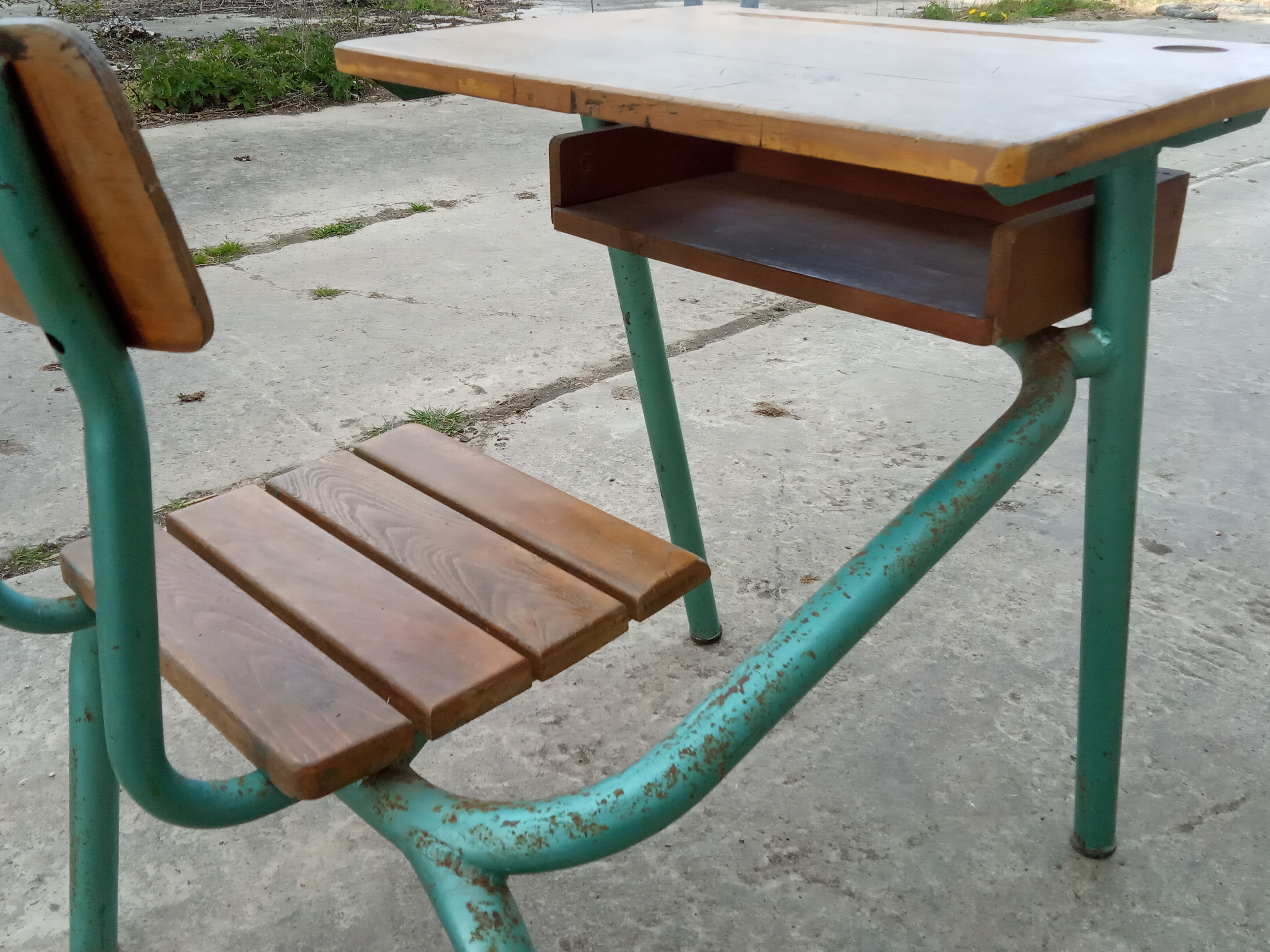 Vintage school desk
