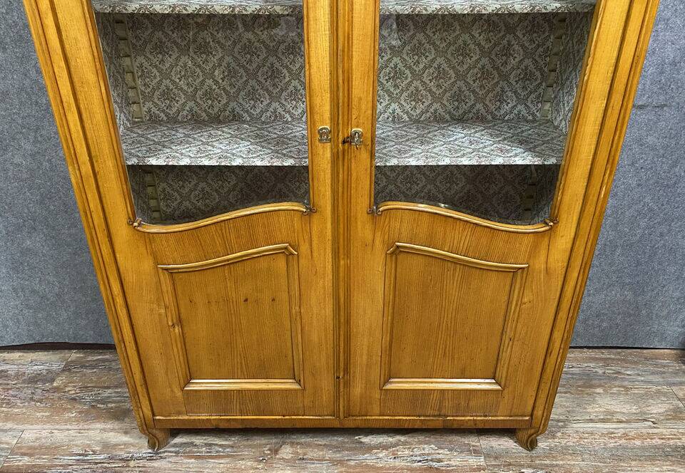 Louis XV bookcase in light wood circa 1800