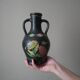 Vase à anses poterie handmade fabrication artisanale céramique antique campagne décor fleuri
