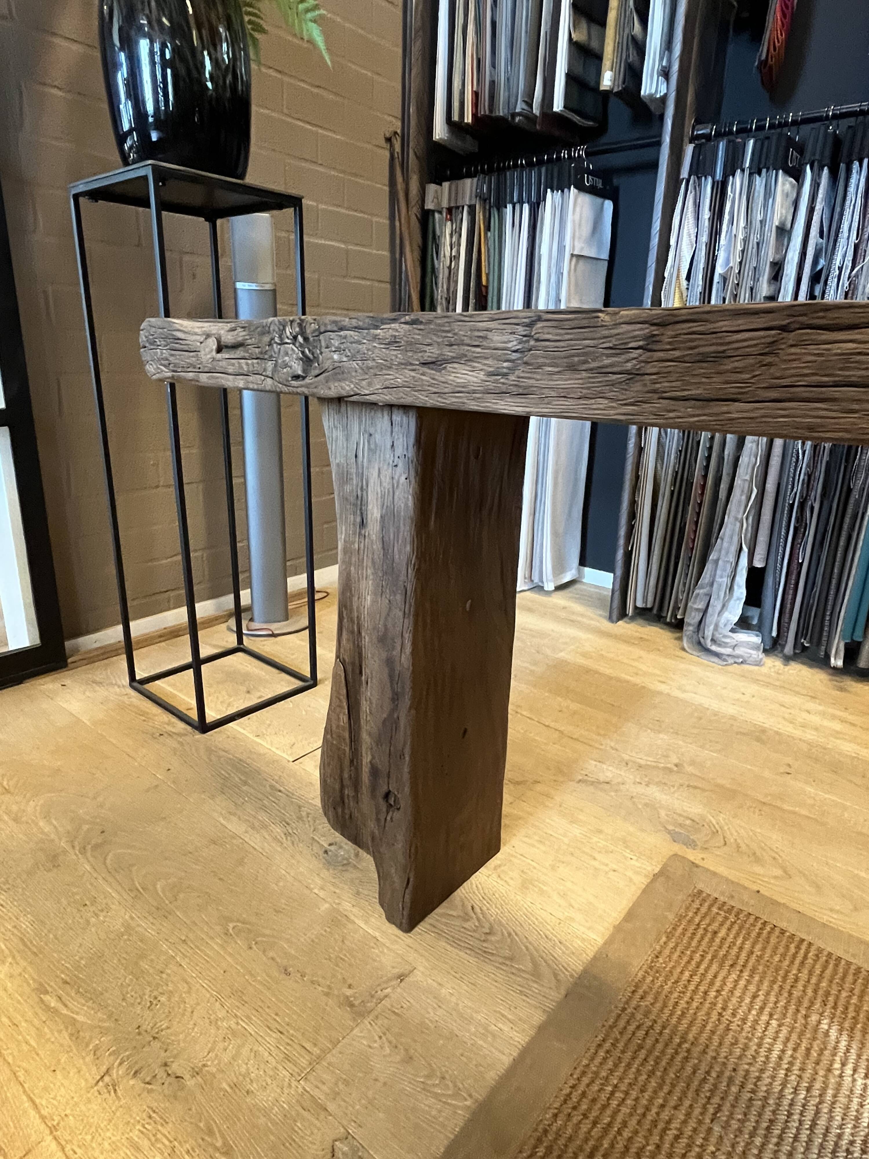 Console chêne massif ancien centenaire