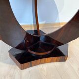 Art Deco Round Side Table in Rosewood Veneer, France, 1930s
